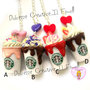 Modello D - Collana Starbucks Frullato - Miniature idea regalo handmade panna fragole, cioccolato