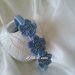 Cerchietto per capelli blu con fiori