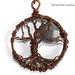 Collana wire con albero della vita in rame e labradorite 
