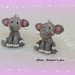 Orecchini in fimo handmade Elefanti kawaii miniature idee regalo amica bomboniere