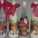 bottiglie decorate per Natale