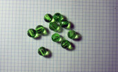 10 perle verdi "globe" 1 cm