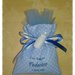 Sacchetto bomboniera segnaposto con gessetto e stampa personalizzata nascita e battesimo bimbo