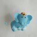 Elefante in feltro imbottito per bomboniera: elefantini agghindati come originali calamite per il vostro evento a tema 'Circo'