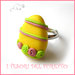 Anello " Ovetto di Pasqua " giallo roselliner rosa e verdi uovo cioccolato zucchero idea regalo bambina bijoux kawaii 