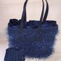 Borsa in fettuccia blu 