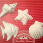 Gessetti profumati 12 pezzi misti   forme marine,conchiglie ,stella marina 
