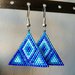 Blue triangle earrings / Orecchini a triangolo blu miyuki delica