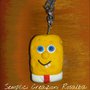 Collana in fimo Spongebob, interamente realizzata a mano