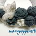Ghirlanda artificiale in cotone e lana  fatta a mano "BUTTERFLY"