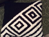 Cuscino crochet geometrico