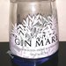 Vaso artigianale da arredo Bottiglia vuota Gin MARE riciclo creativo riuso idea regalo