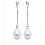 Orecchini con perla coltivata con placcatura argento idea regalo per lei
