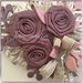 Cuore in vimini con rose di lino color lavanda