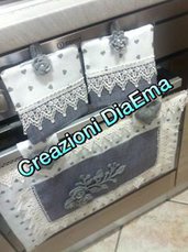 Copriforno e presine shabby chic 