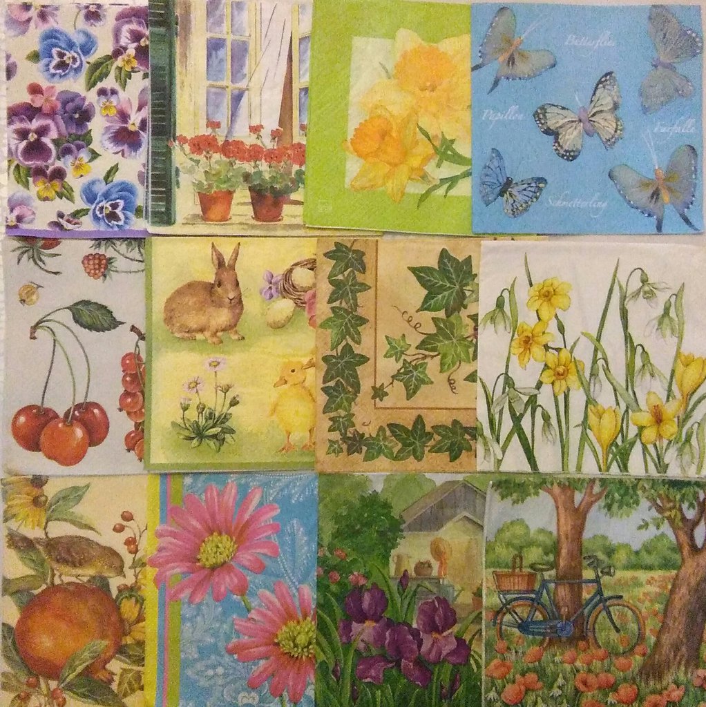 Daisy - Tovaglioli Di Carta Velina A 3 Veli, Motivo Floreale