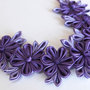 Collana kanzashi fatto a mano colore viola 2