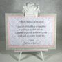 Targhetta con angelo versione rosa - regalo bomboniera madrina padrino Battesimo