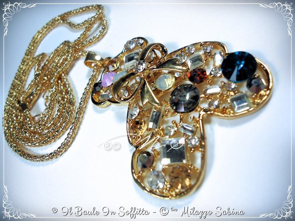 Collana Donna Orsetto Con Cristalli E Cuore Zircone Rosa - Acciaio Inossidabile