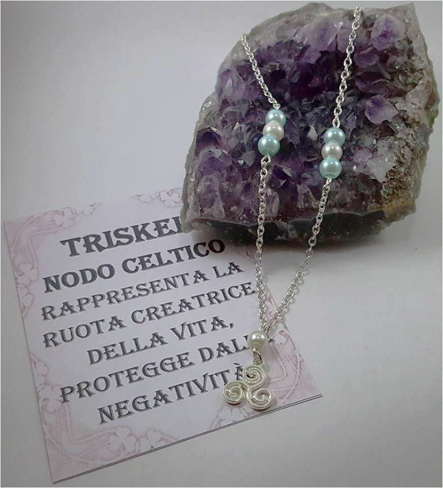 ACCIAIO INOX CELTICO Triquetra Nodo Ciondolo, Gratis Perlina Sfera - Foto 6