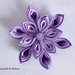 Fiore  kanzashi per capelli colore viola e lilla