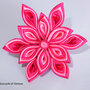 Fiore  kanzashi per capelli colore fucsia e rosa