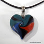 Collana con cuore swirl in fimo 