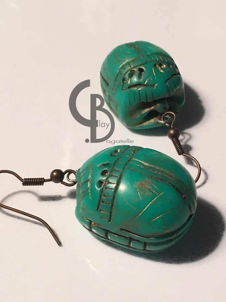 Orecchini Vintage In Giada, Orecchini Pendenti Vintage In Giada - Foto 10