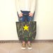 Shopping bag in tessuto da esterni militare con stella in ecopelle 