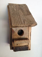 casetta per uccelli in legno -ABETE -