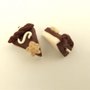 UN CIONDOLO - fetta di torta CIOCCOLATO  e STELLINA- fimo  per orecchini - braccialetti - collane - charms