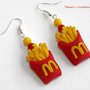 Orecchini patatine McDonald's in fimo