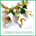 Collana Primavera "Calle biache Oro " fimo cernit elegante girocollo charm perle idea regalo Natale