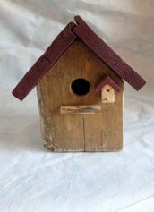casetta per uccelli in legno - CANNELLA -