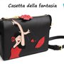 Mini Bag Vera Pelle "Flamenco". Modello Hannah