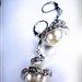 Parure: Collana, Orecchini, Anello con perle e strass 