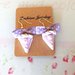 PAIO ORECCHINI IN FIMO - fetta di torta DOPPIO STRATO e PANNA lilla con fiocchetti lilla - idea regalo compleanno 