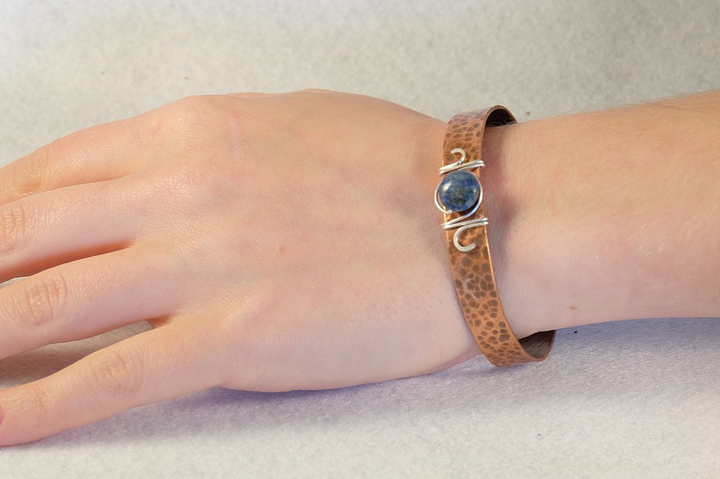 Bracciale In Rame Puro Fatto A Mano In Nepal – Regolabile Unisex, Stile Hippie Boho - 3
