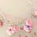  FIMO - BRACCIALETTO CON CIAMBELLE DONUTS rosa e lilla e ROSA a DECORO - elegantissimo - idea regalo