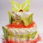 Torta Farfalle di pannolini- Idea regalo- nascita, compleanno, baby shower
