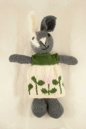 Isotta- coniglio in lana realizzato a maglia 