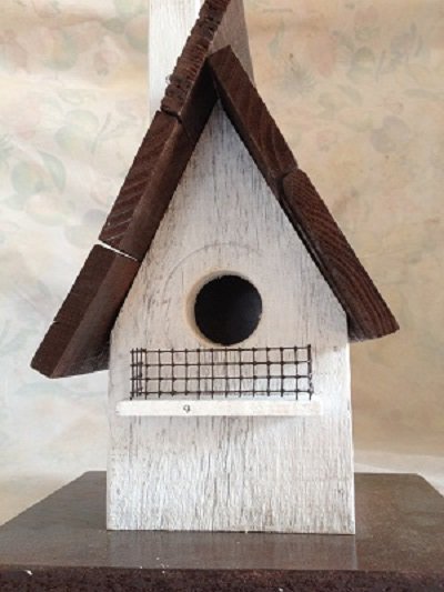 Casetta Per Uccelli Homescapes In Legno Di Pino E Rame - 20x14x11 Cm, Già Assemblata, Con Apertura Per Pulizia, Per Giardino E Balcone - 3