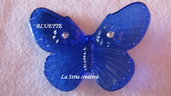 farfalla pendente in metacrilato bluette