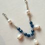 Bracciale "Tenerife" con perle e cristalli Swarovsky blu 