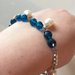 Bracciale "Tenerife" con perle e cristalli Swarovsky blu 