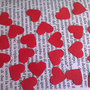 1000 coriandoli a cuore per coni matrimonio, cuori rossi, cuoricini di carta, decorazione tavola, cuore rosso, laurea bomboniere