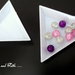 1 Vassoio triangolare porta perle in plastica ( 64 x 73 x 10 mm) ( cod.09156)