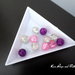 1 Vassoio triangolare porta perle in plastica ( 64 x 73 x 10 mm) ( cod.09156)