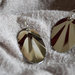 Coppia di orecchini pendenti ovali in acciaio Inox