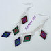  Orecchini "Rombi colors" realizzati a peyote con perline Miyuki delica